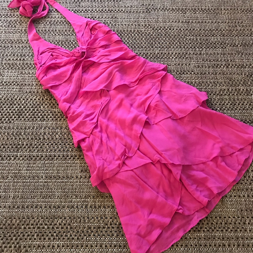 Sexy bcbg cocktail dress halter lined!!!!